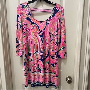 Lilly Pulitzer Emma Dress, Resort Navy Banana Flambé